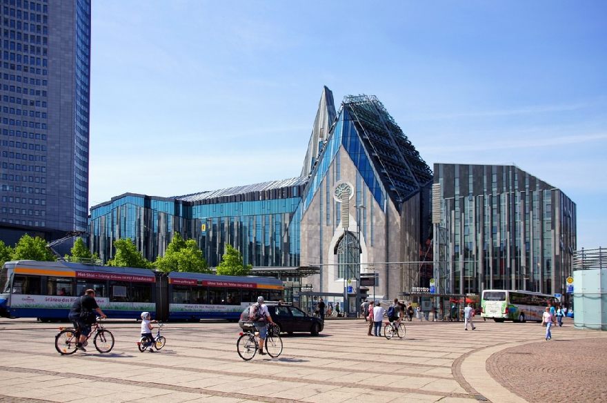 Augustusplatz en Leipzig.